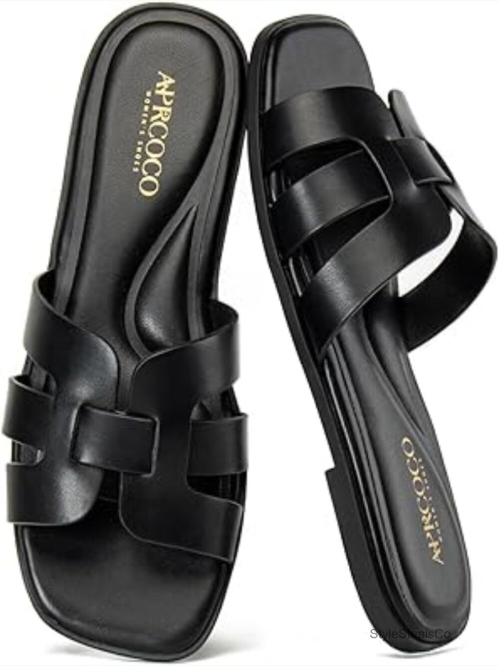 Women's Flat Sandals Cross Band Slip On Dressy Beach Sandal
